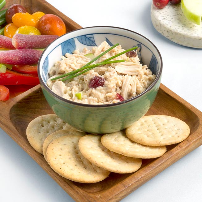 Chicken Cranberry Salad with Crackers Lunch Favorites Jenny Craig