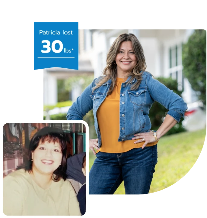 Patricia before and after weight loss